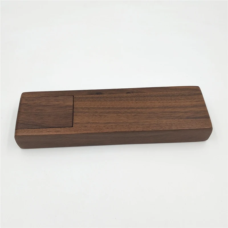 Wooden Gift Single Pen Display Case Ink Ballpoint Pen Foldable Display Box Ballpoint Pen Beautiful Gift, Walnut