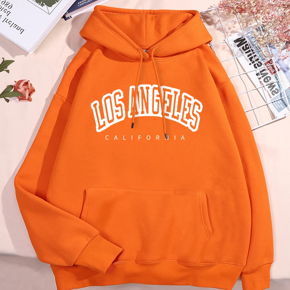 Los Angeles California City Hoody Men Women Creativity Crewneck Clothing Fashion Pullover Hoody Autumn Fleece Warm Streetwear