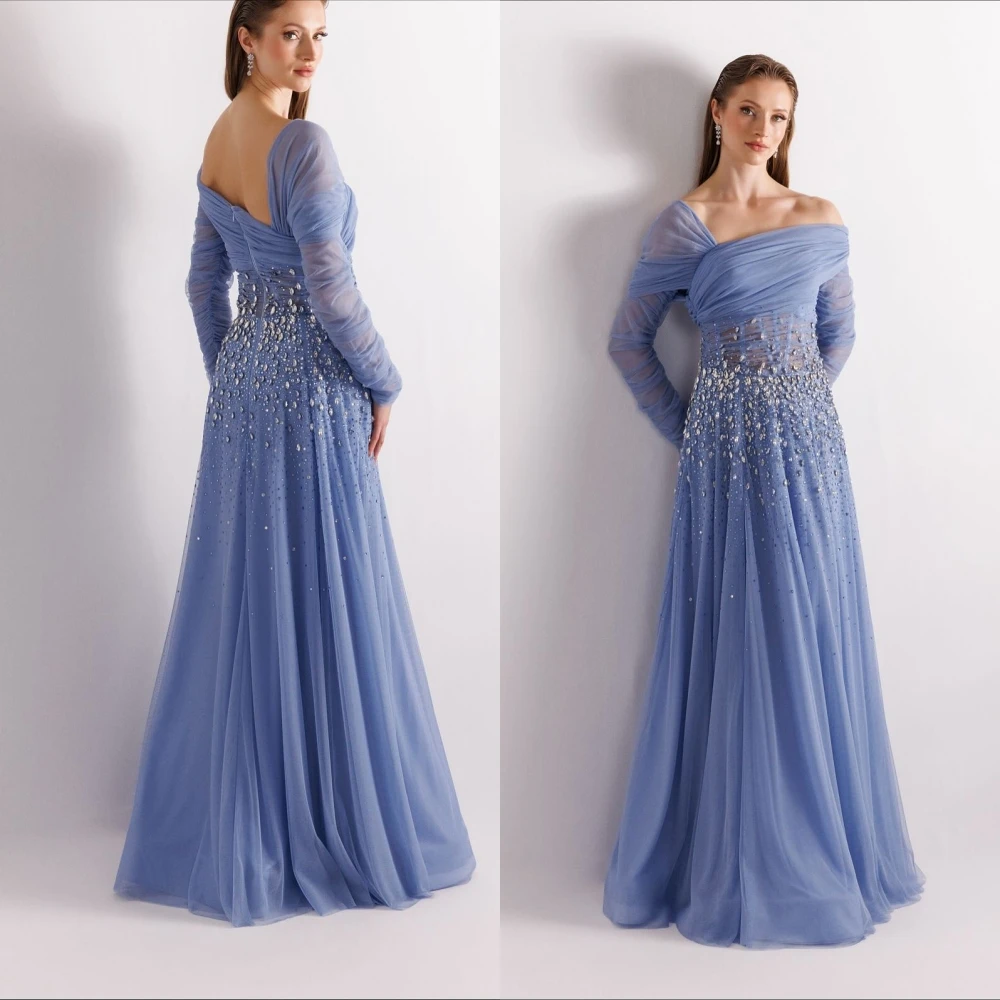 カスタマイズされた A ライン ボートネック キャップ スリーブ エレガント フォーマル イブニング ドレス 繊細なオーダーメイド オケージョン ガウン クラシック モダン パーティー ドレス