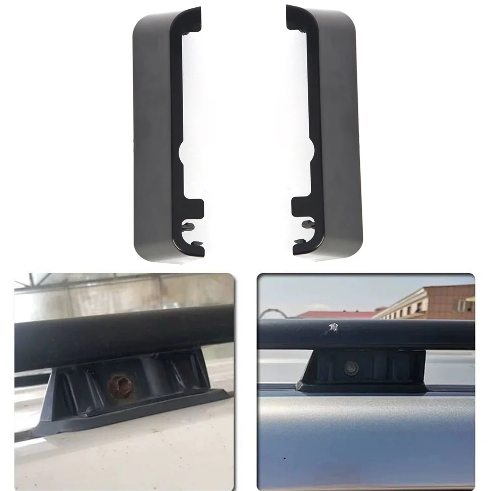 for Toyota Land Cruiser Prado FJ120 J120 Black Exterior Roof Rack Rails Luggage Center Protector Cover Car Accessories 2pcs