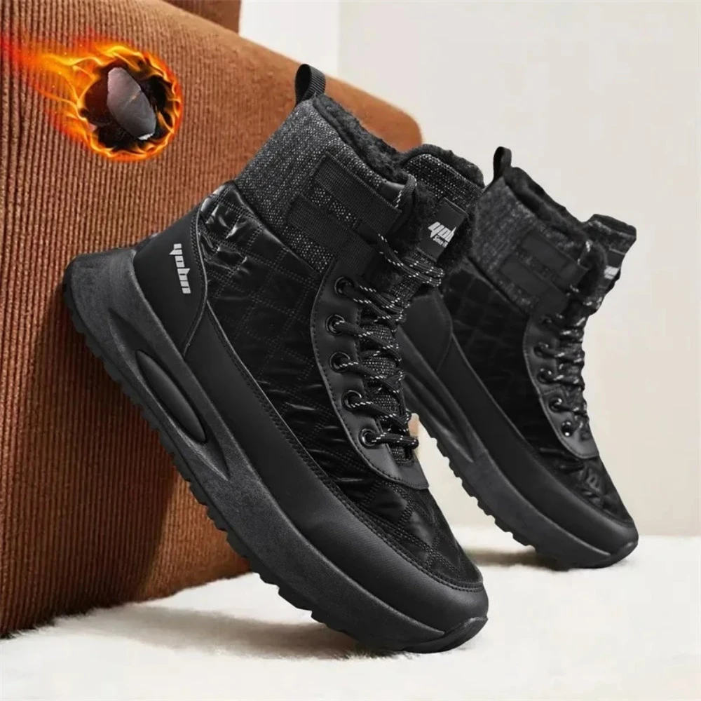 Herenlaarzen winter nieuwe warme en fluwelen katoenen laarzen antislip comfortabele vrijetijdslaarzen mode jeugd Joker outdoor hoge laarzen