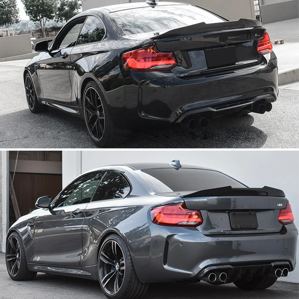 High-quality real carbon fiber spoiler for BMW 2 Series M2 2013-2020 F22 F87 retrofit PSM style lightweight wing sports tail