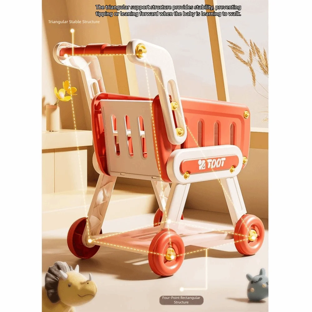 Multicolor Shopping Cart Set Simulation 32PCS/Set Supermarket Trolley Storage Container 8 Snacks Box Role Playing