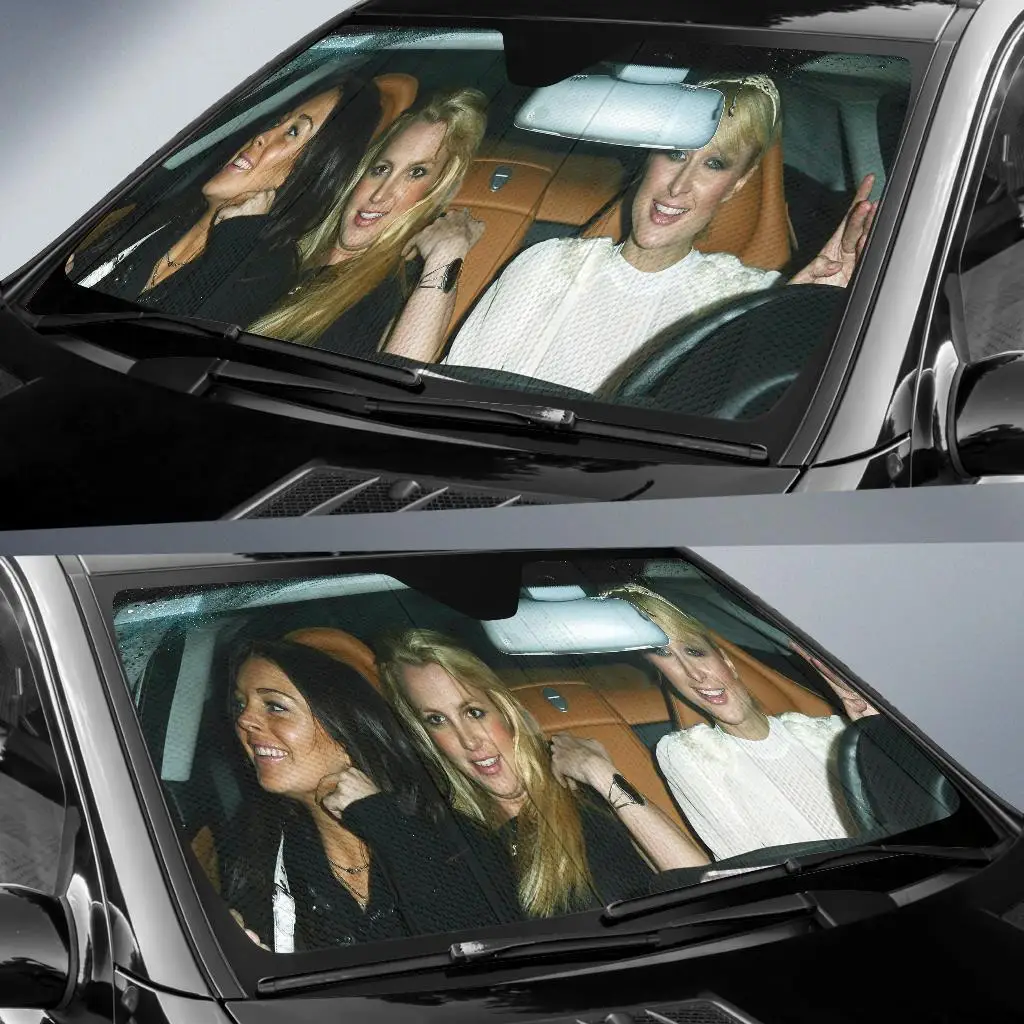 Paris Hilton Linsay Lohan Britney Spears Car Sun Shade  Car Sun Visor Car Assessoires Movie Character Custom Sunshade