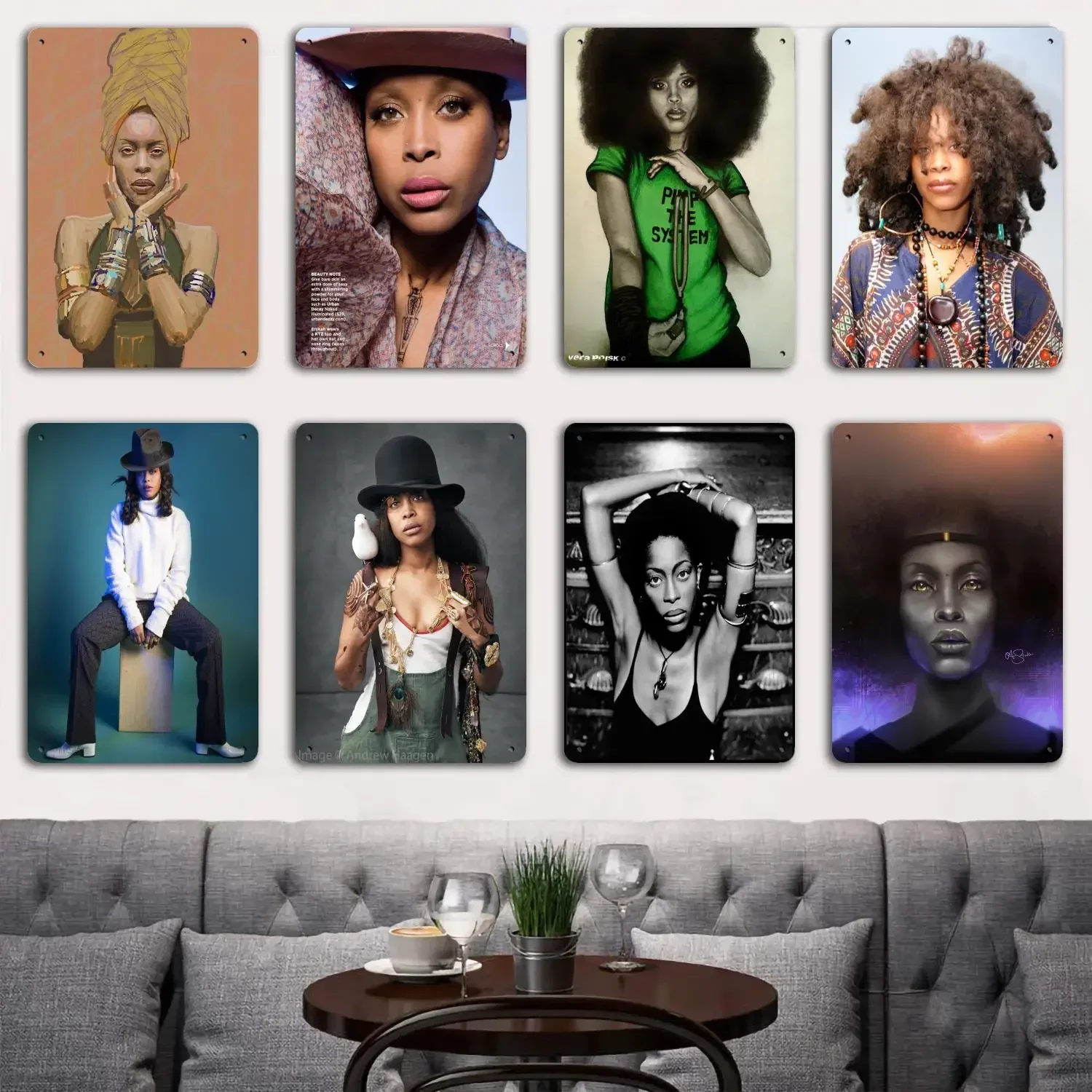 erykah badu Tin Metal Plaques and Signs Wall Decor, Captain Poster, Vintage Decor, Bar, Pub, Club, Wall Decoration