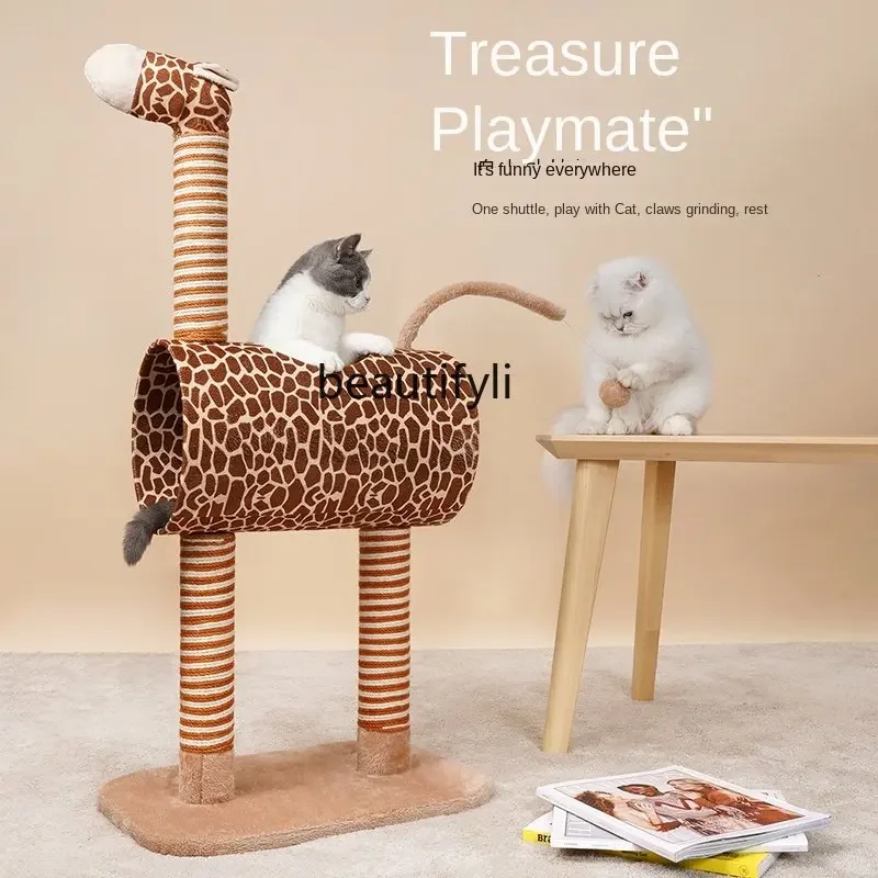 Animal Series Cat Climbing Frame Scratching Post Cat Nest Integrated Multifunctional Cat Climbing Frame Toys