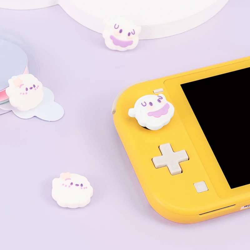 Bonita cubierta protectora de silicona para Joystick, tapa de agarre para interruptor Oled, controlador Joy-con, NS Lite