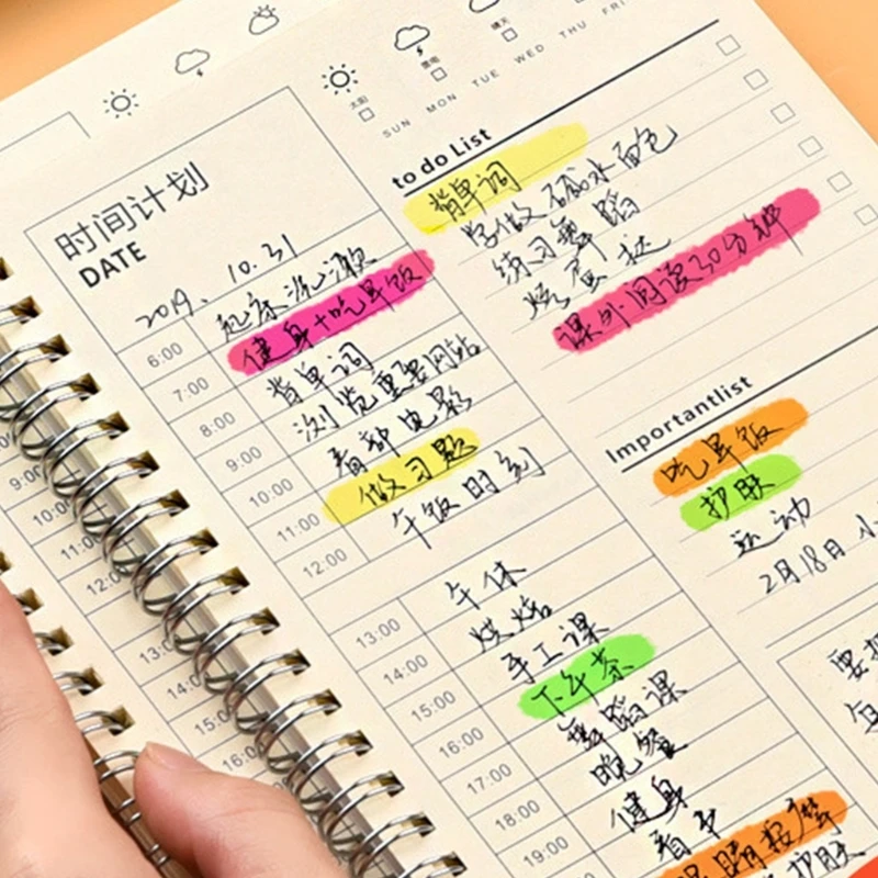 Daily Planner Notepad Do List Planning Pad Time Management Manual Daily Planning Notebook College School Supplies Dropship