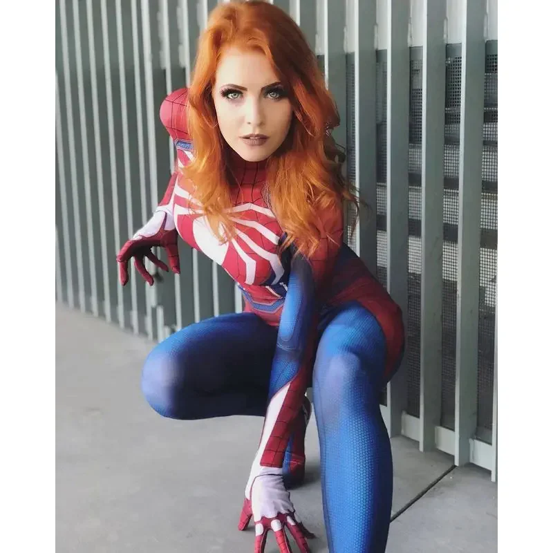 Halloween Woman Girls PS4 Game Spidercosplay Costume Bodysuit Zentai Suit Adult Kids Jumpsuit