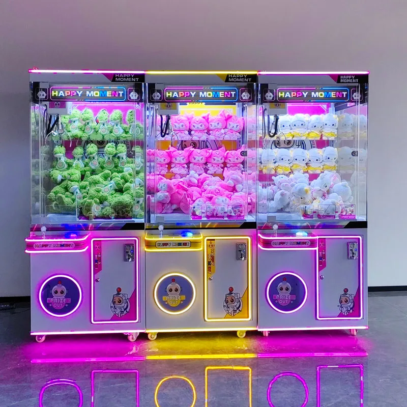 Grande máquina comercial de boneca totalmente transparente