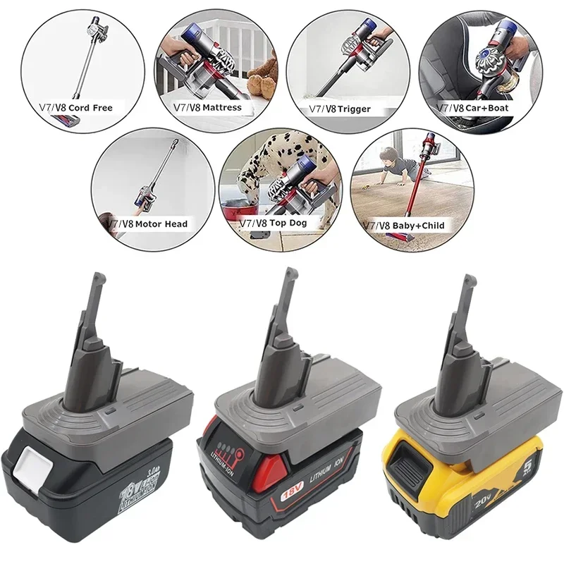 محول بطارية ليثيوم أيون MT18V7/V8 MIL18V7/V8 DW20V7/V8 لماكيتا لميلووكي لديوالت لسلسلة دايسون V7V8 مكنسة كهربائية