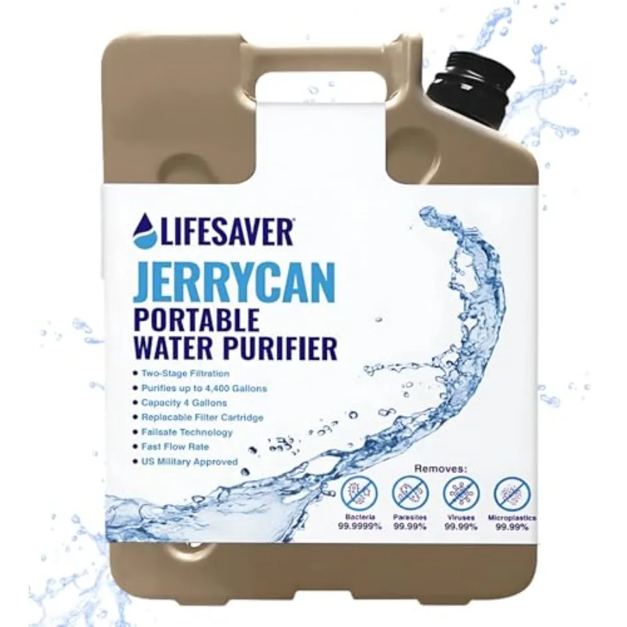 

Очиститель воды - сверхмощный очиститель воды в стиле милитари для повышения уровня, кемпинга, пешего туризма, готовности к чрезвычайным ситуациям и Sur