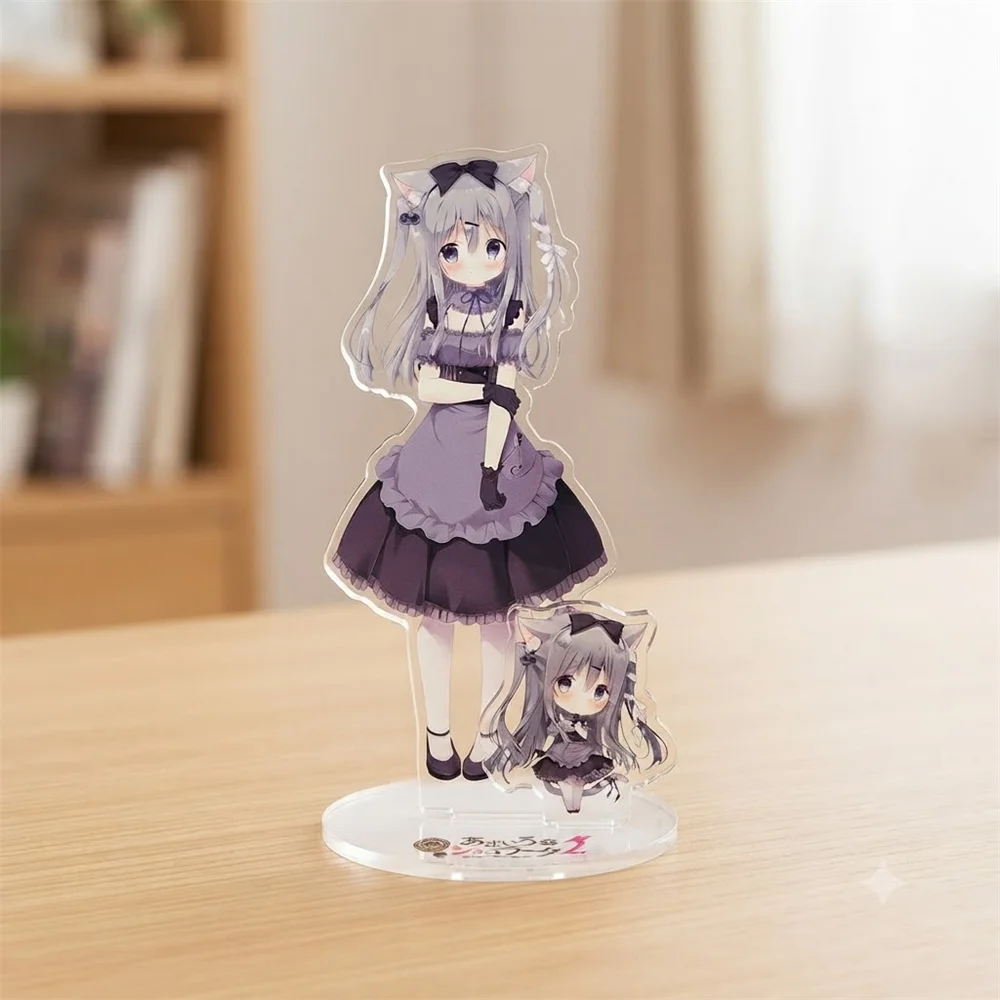 15cm NEU Anime Nekopara Acryl-Schlüsselanhänger Modell Cosplay Charm Figuren Ornament Zubehör Sammlerstücke Geschenke 6CM