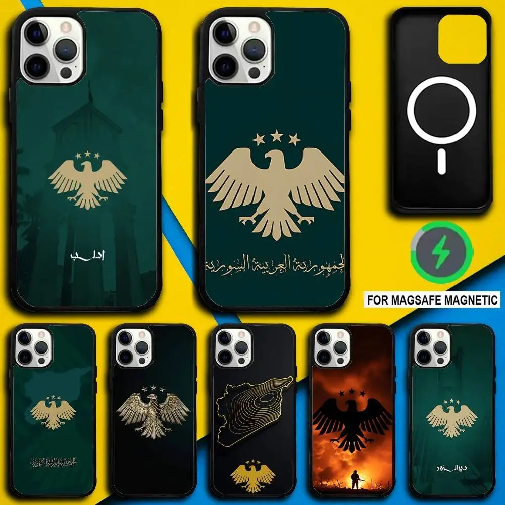 

Free S-Syrias F-Flag Phone Case For iPhone 16,15,14,13,12,11,Pro,Max,Plus,Mini,SE4,E Magnetic Magsafe Wireless Charging