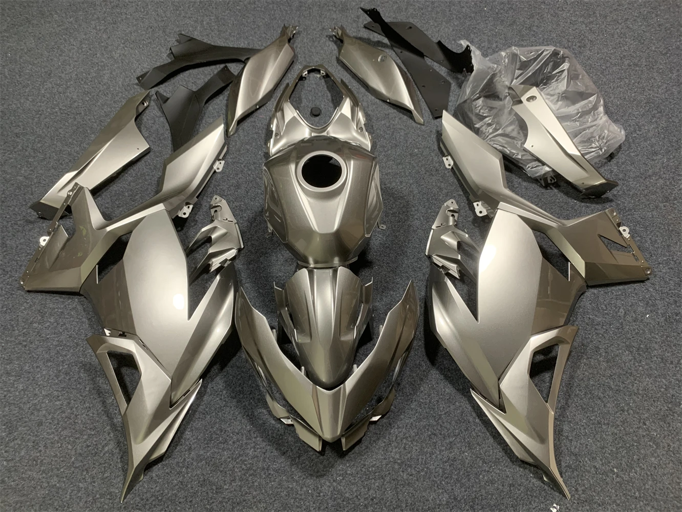 Motorcycle fairing fits Ninja 400 2018 2019 2020 2021 2022 2023 ZX400 18 19 2021 22 23 year body fairing Grey motorcycle housing