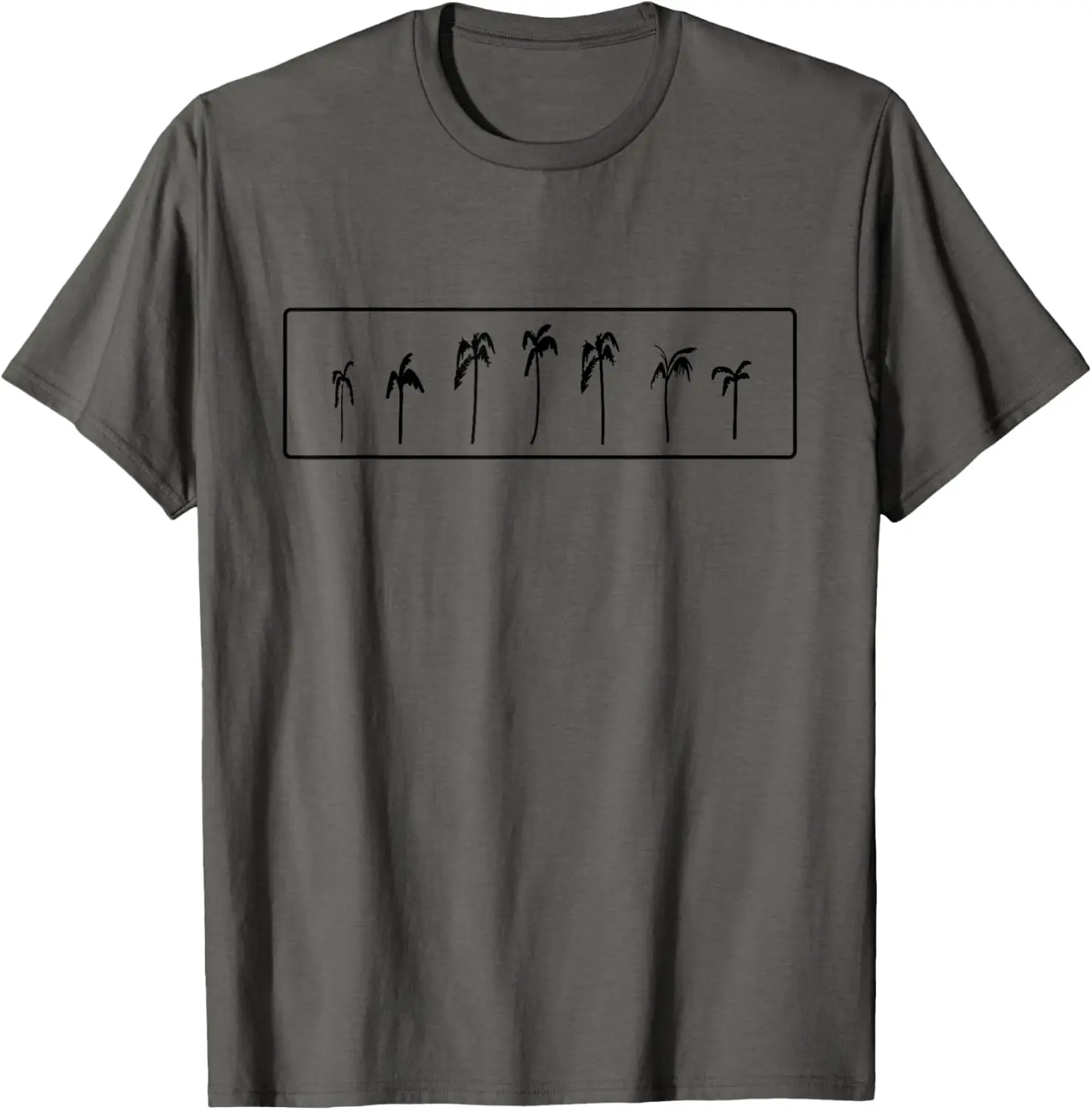 

Футболка с графическим рисунком Palm Trees Evolution, мягкая дышащая футболка с круглым вырезом для мужчин, для отпуска