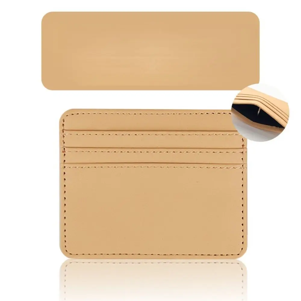 

3Card Slots Simple Bank card Business ID Card Women Men Short Wallet Short Purse Multi Slot Card Holder Slim Billfold
