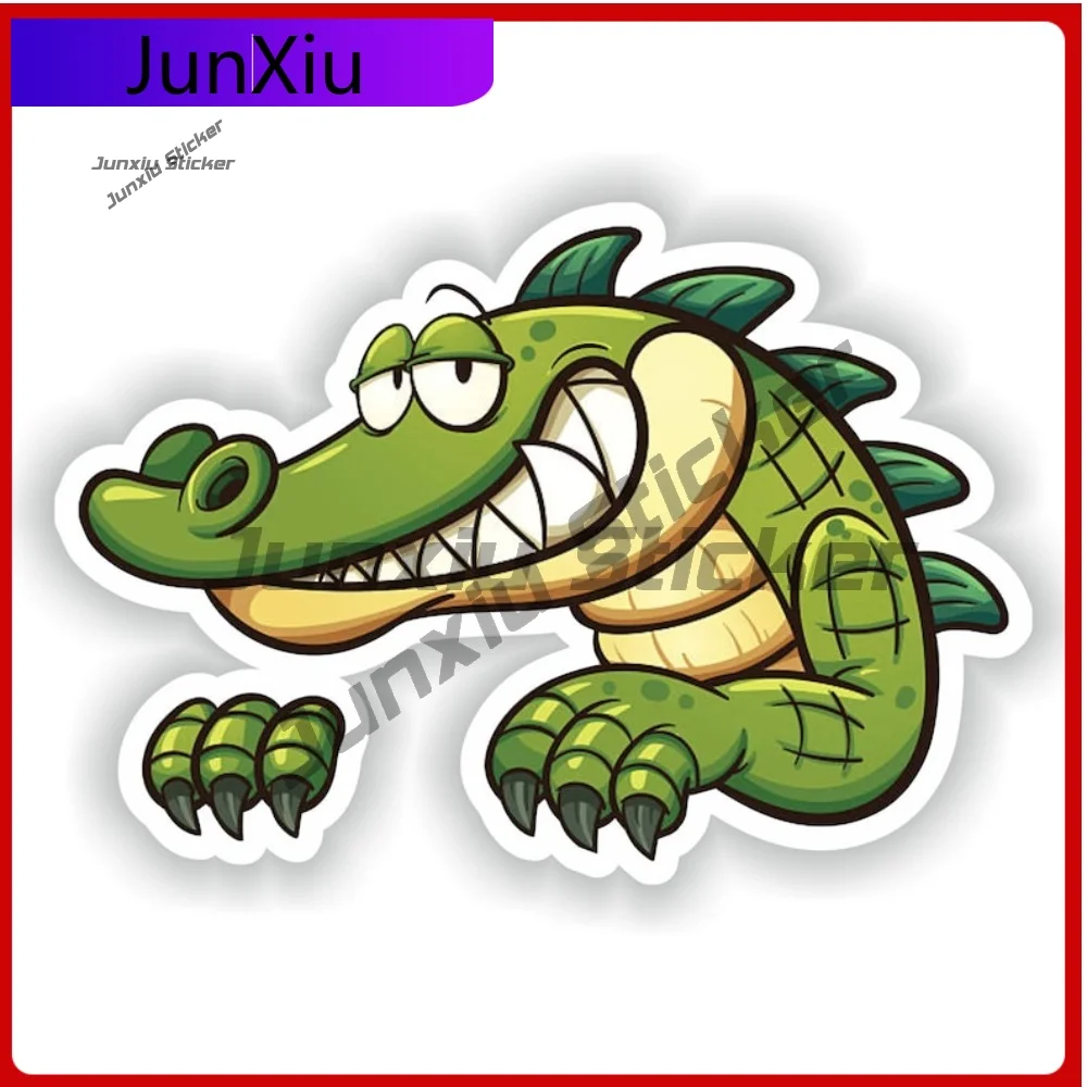 Cartoon Crocodile Cute Boat Anti Scratch Sticker Decoration Bumper Graphic Laptop Funny Waterproof Cool Stylish Unique Scratch