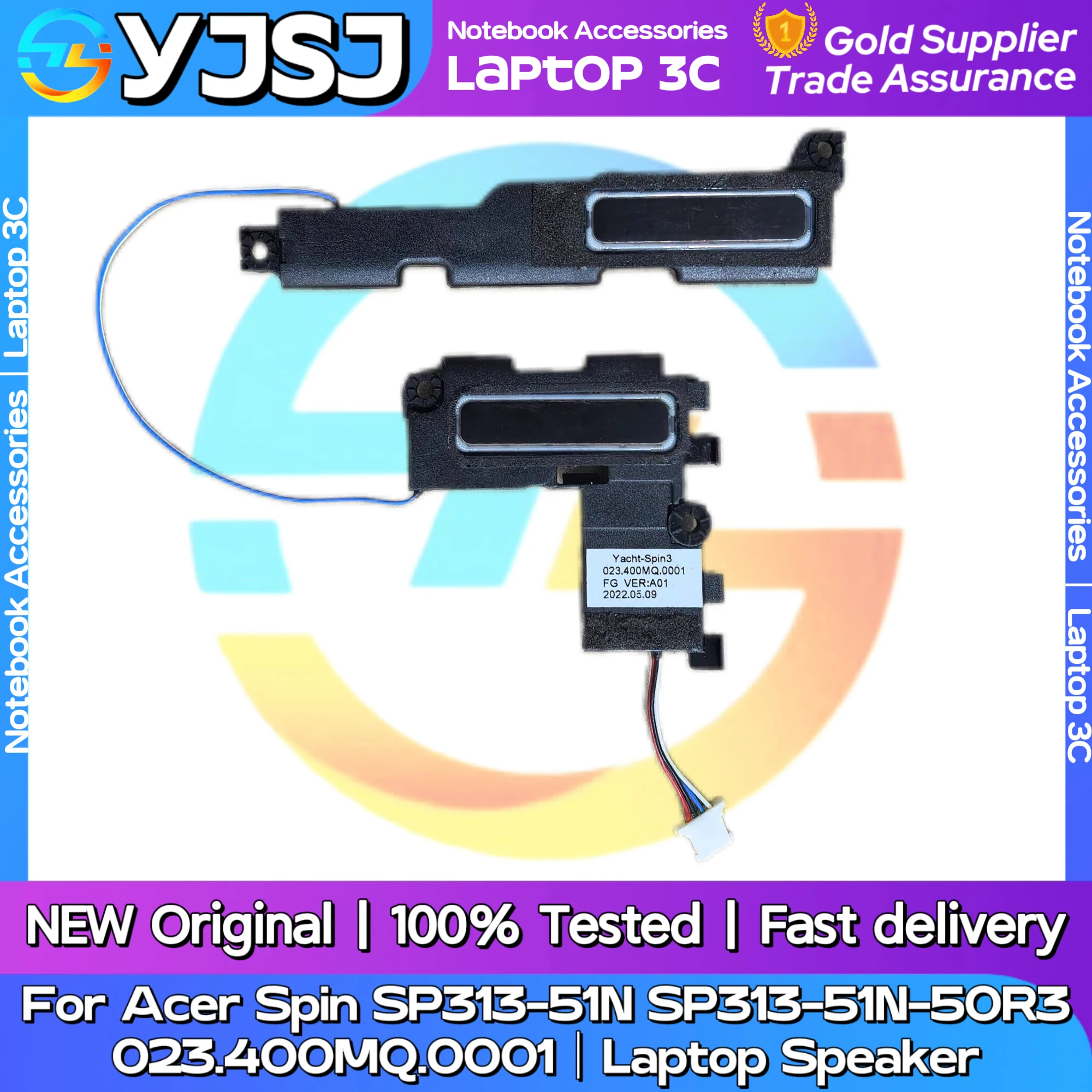 

Новый оригинальный аудиодинамик для ноутбука Acer Spin SP313-51N SP313-51N-50R3, встроенный динамик, звуковой сигнал 023.400MQ.0001