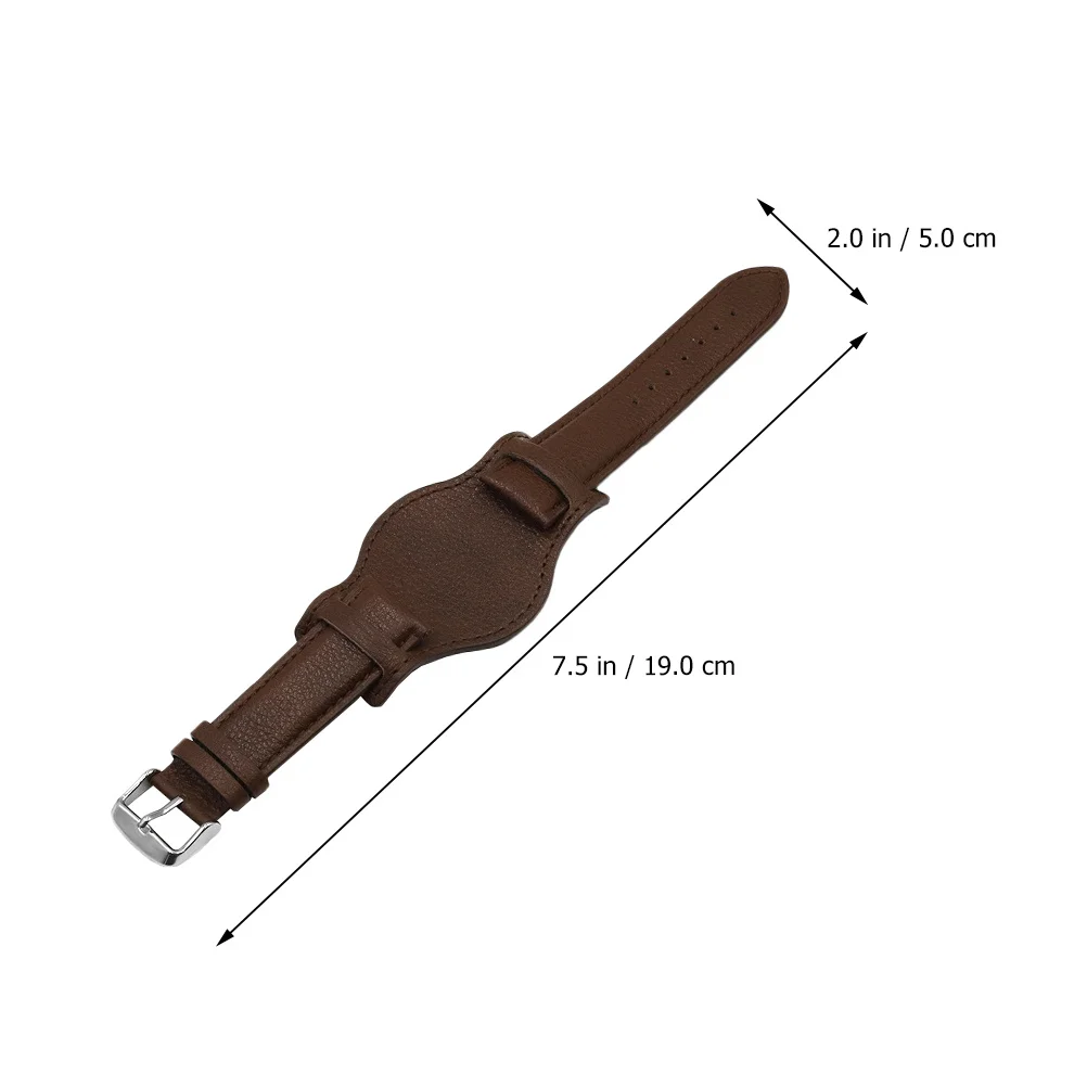 

1Pcs Elegant Watchband Sturdy Cowhide Strap Anti-Metal Allergy Comfortable Fit for Casual Or Formal Use
