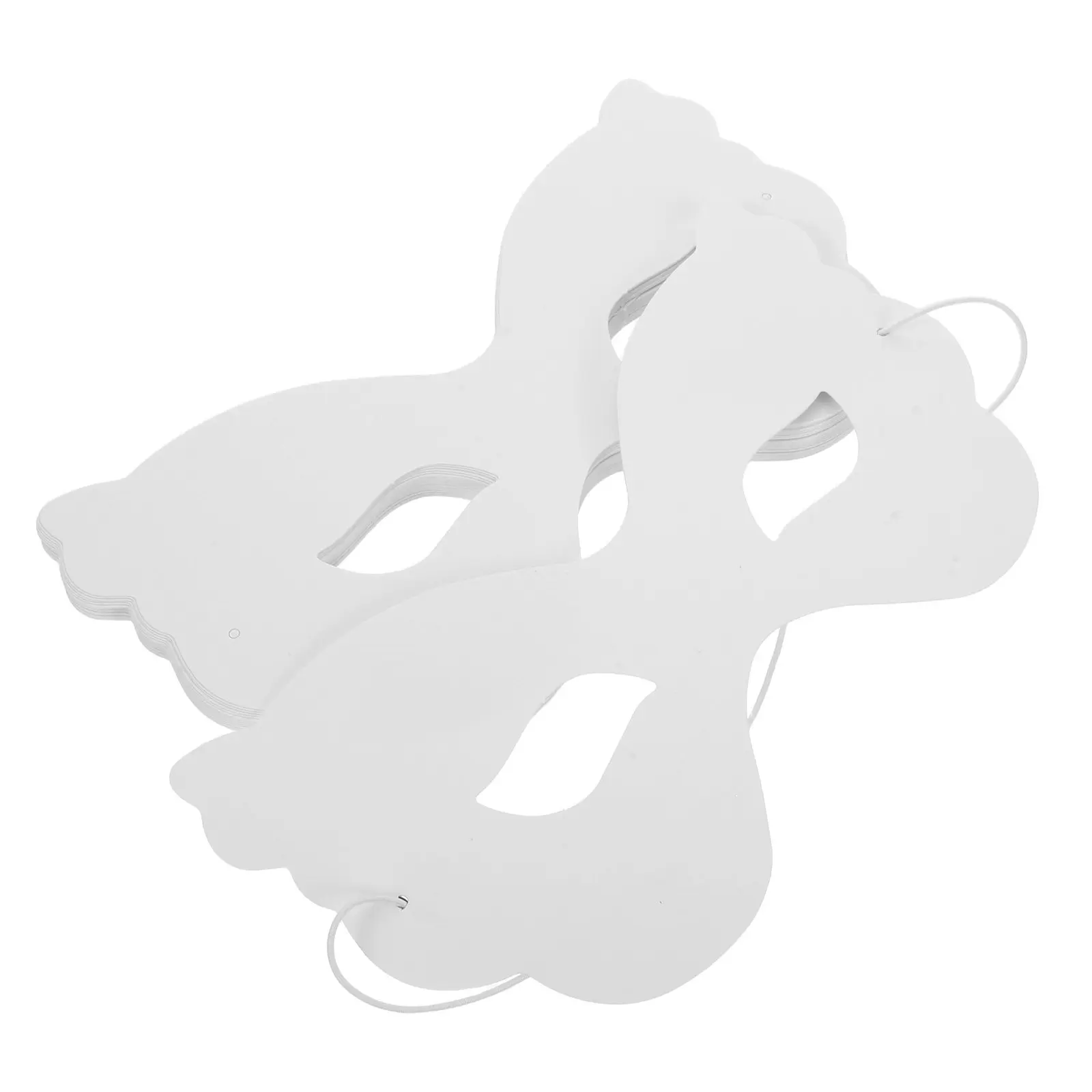 

40 шт. детских бумажных масок для творчества, белые заготовки для маскарада, раскрашиваемые полумаски для Хэллоуина, Марди Гра, художественных проектов