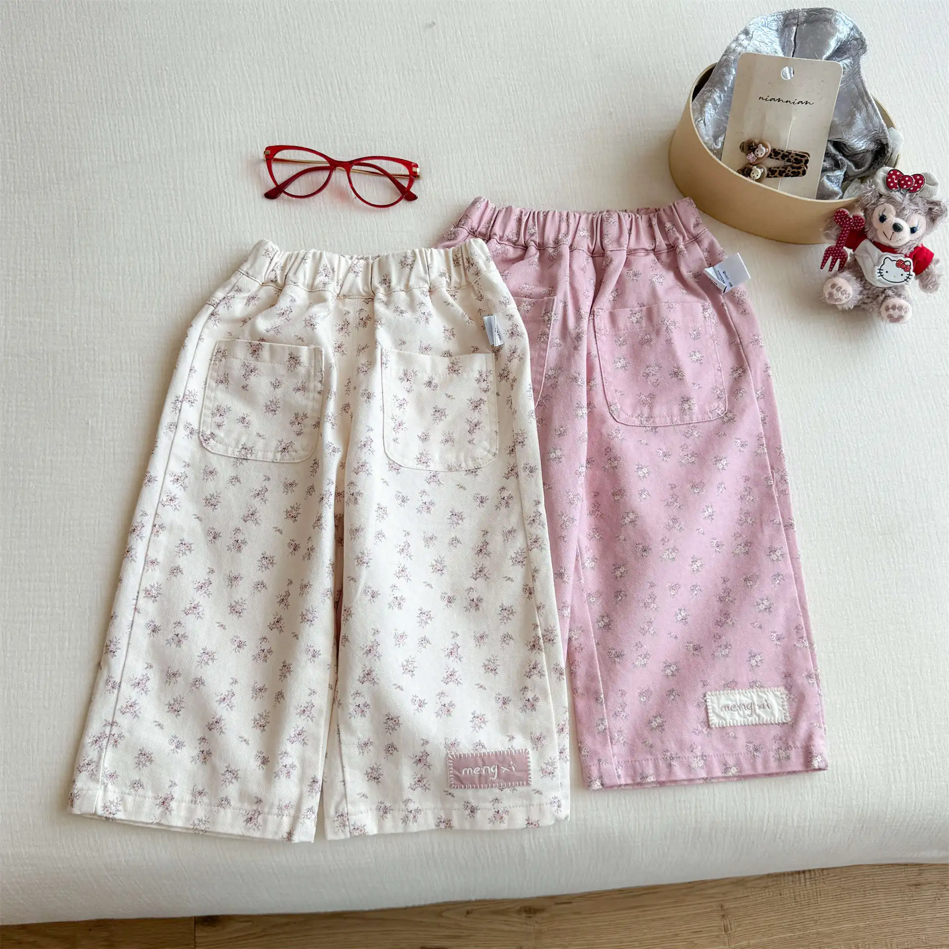 

Осенняя одежда, повседневные штаны для маленьких девочек, детские прямые брюки ранней осени, штаны для девочек, весенняя детская одежда