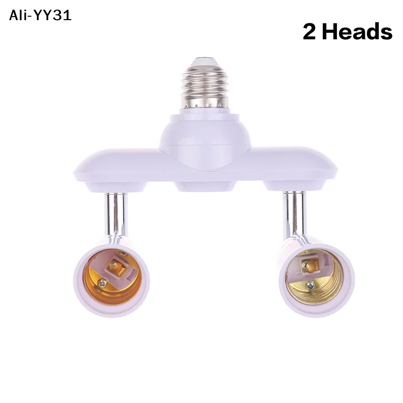 【Wt】1Pc 2/3 In 1 E26 E27 To E26 E27 Screw LED Lamp Bulb Base Splitter 1 To 2/3 E27 Light Socket Holder Adapter Extender