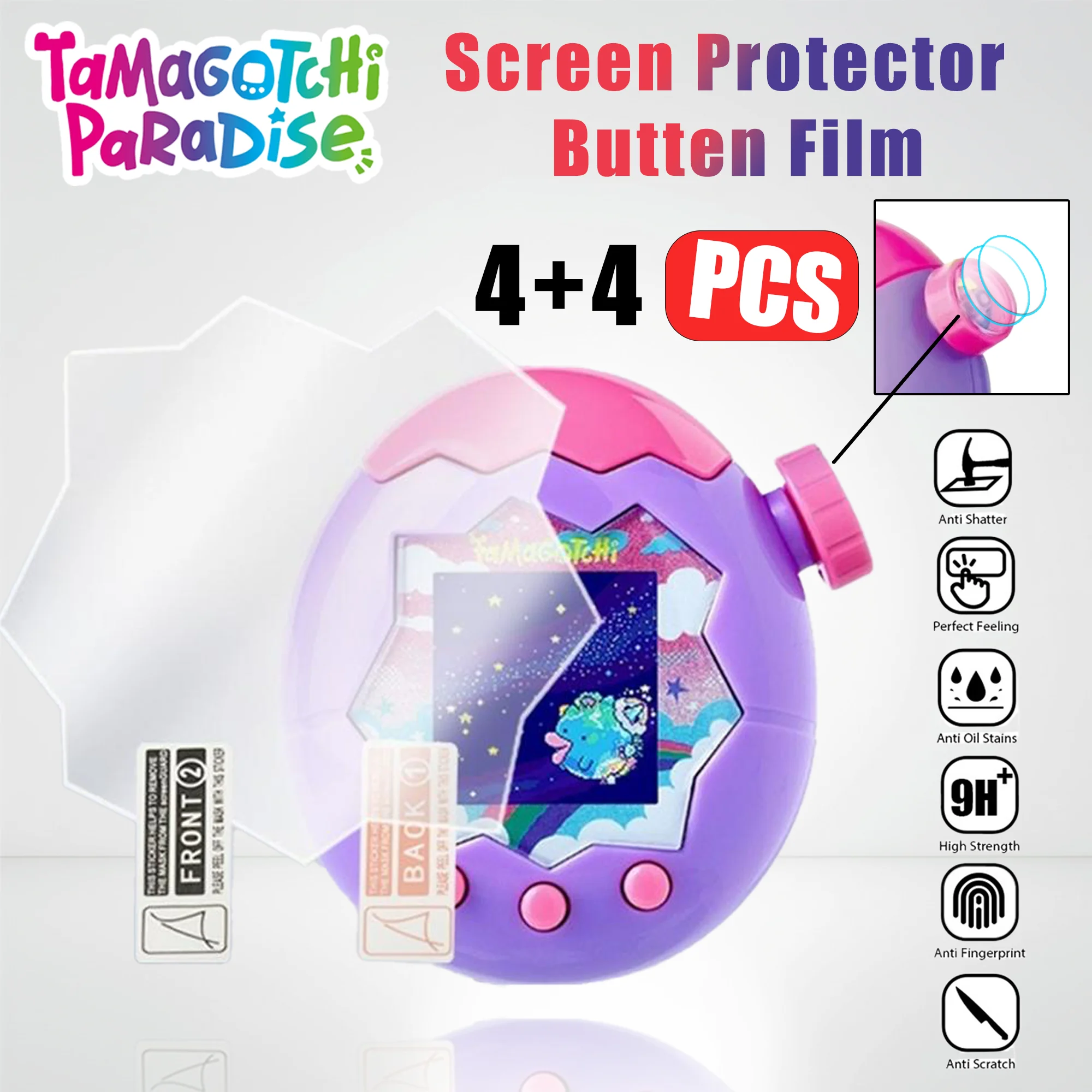 TPU Soft Film Screen Protector And Button Film For Tamagotchi Paradise Screen Protector And Button Film For Tamagotchi Paradise