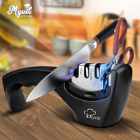 Knife Sharpener 4 Stages Professional Sharpening Stone Whetstone Tungsten Diamond&Ceramic Scissors Kitchen Sharpeners Grindstone