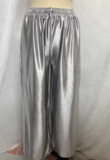 Spring Summer 2026 New Women's Drawstring Casual Floor Pants Wide Leg Pants