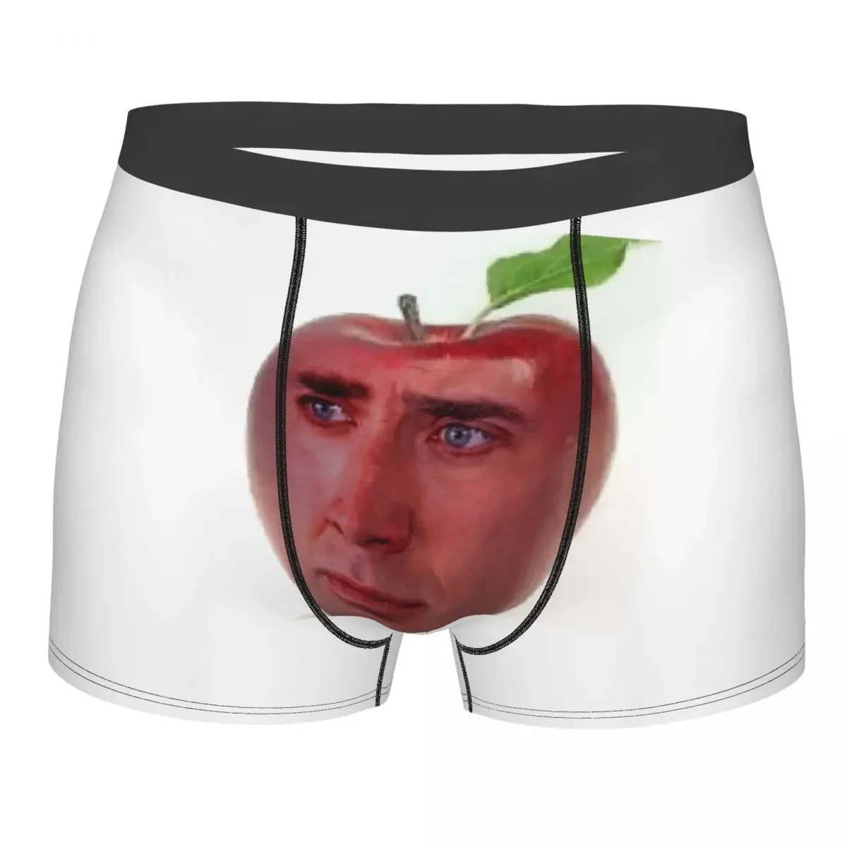 Funny Nicolas Men's Underwear  Cage Meme Face Boxer Shorts Panties Humor Soft Underpants for Homme Plus Size