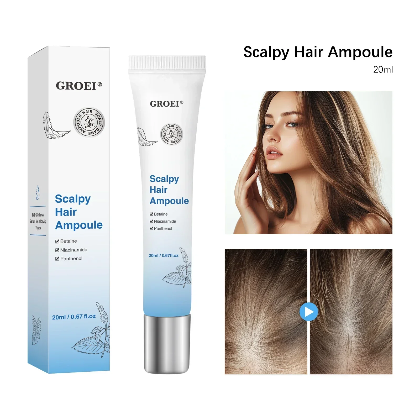 

Scalpy Hair Ampoule,Hair Care Hair Serum Promote Hair Growth Strengthening Nourishing Scalp Treatment Repairs Damaged Hair