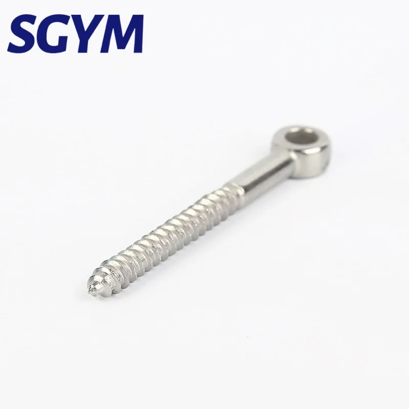 M4/M5/M6/M8/M10 316 Stainless Steel Eye Shape Screws Wood Terminal Ring Eyelet Hooks Self Tapping Wire Rope Accessories