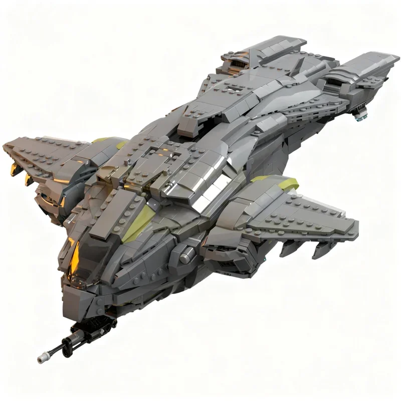 Set de Regalo de Cumpleaños: Bloques de Construcción DIY del Modelo de Nave Espacial Pelican D77 TC de la Serie Halo (1884 Piezas) - Edición Creativa para Exhibición
