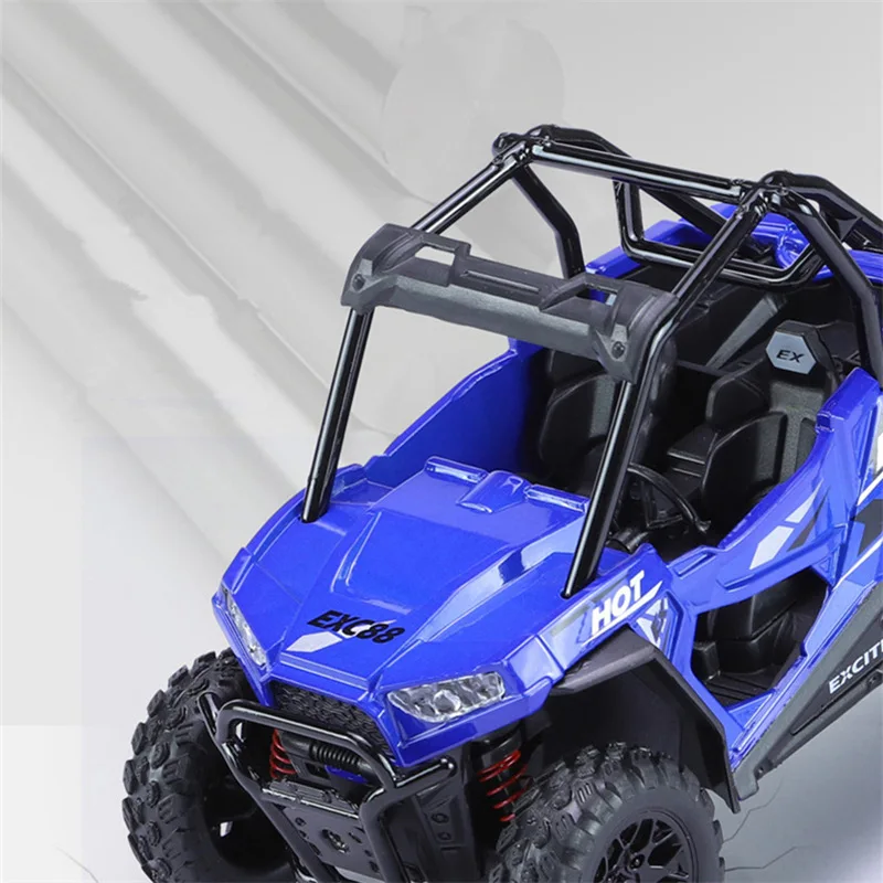 1:24 Alloy ATV Sports Motorcycle Model Diecasts Metal Toy Beach All-Terrain Off-Road Motorcycle Model Sound and Light Kids Gifts