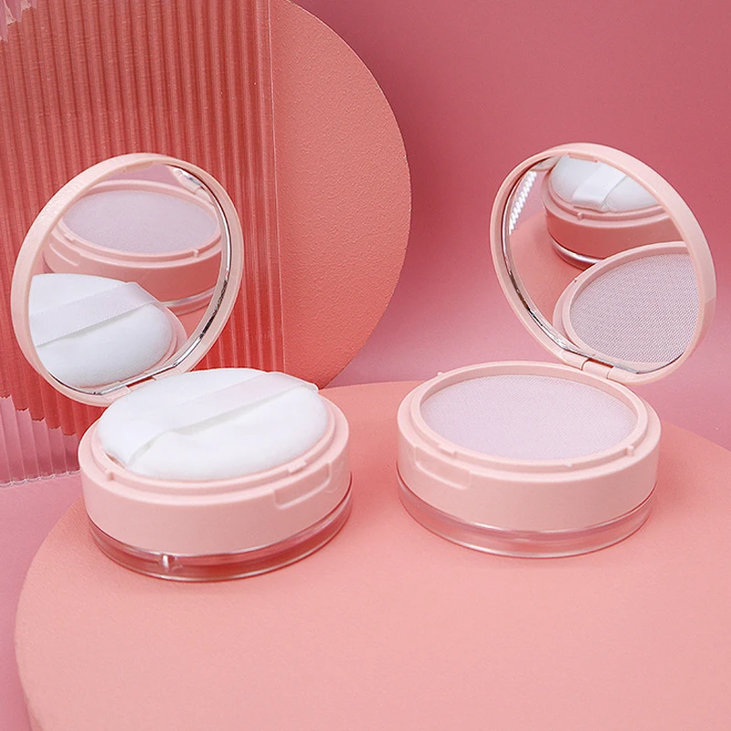 1Pcs 8g Portable Box Empty Loose Container With Sieve Mirror Sifter Loose Jar Travel Makeup Container Cosmetic Packaging Box