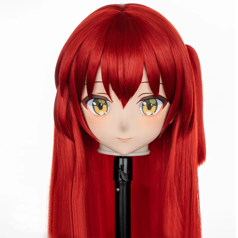 (MEO079) تخصيص اليدوية كامل رئيس قابل للقفل فستان متقاطع الذكور إلى الإناث اليابانية الكرتون أنيمي لعبة شخصية Kigurumi قناع #2