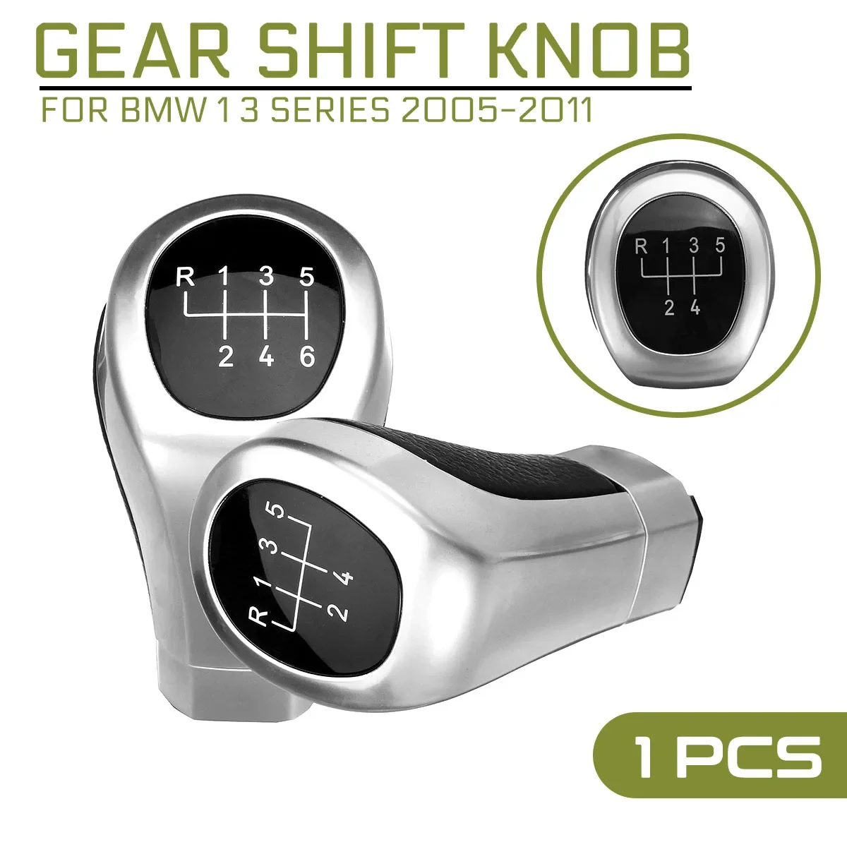 

5 6 Speed Car Gear Shift Knob For BMW 1 3 series E81 E87 E88 E82 E90 E91 E92 E93 2005-2011 Shifter Lever Knob Head