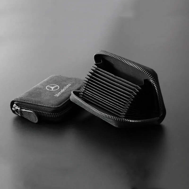 متعددة الوظائف حافظة للبطاقات فتحة حامل بطاقة الائتمان محافظ بطاقات غطاء بطاقة المحفظة لمرسيدس بنز AMG A C الفئة W201 W210 W204 #3