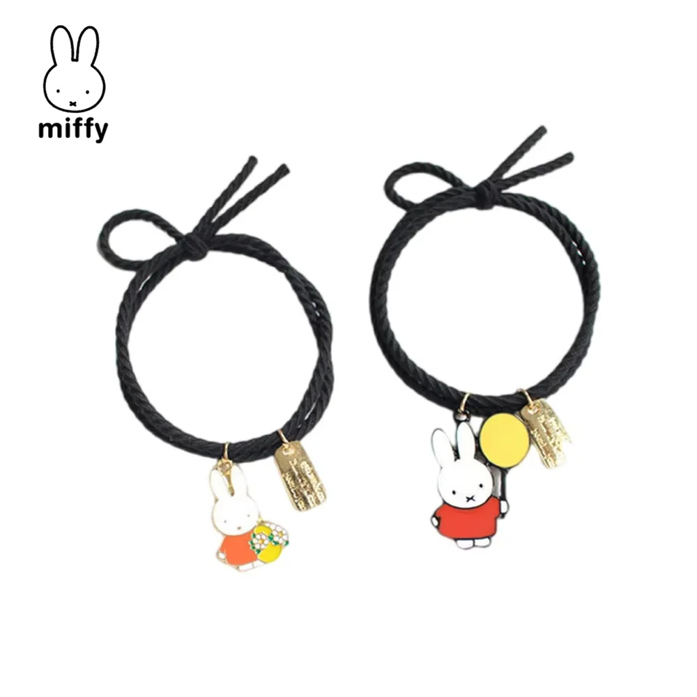 Kawaii Alloy Hair Tie Metal Miffy Hair Decoration Scrunchie Toy Boy Girl Gift