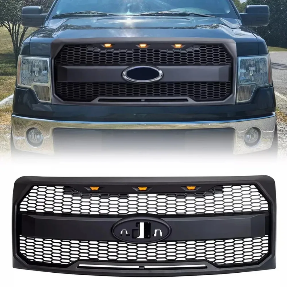 

For 2009-2014 Ford F150 Racing Grille Front Bumper Grill Body Kit Accessories