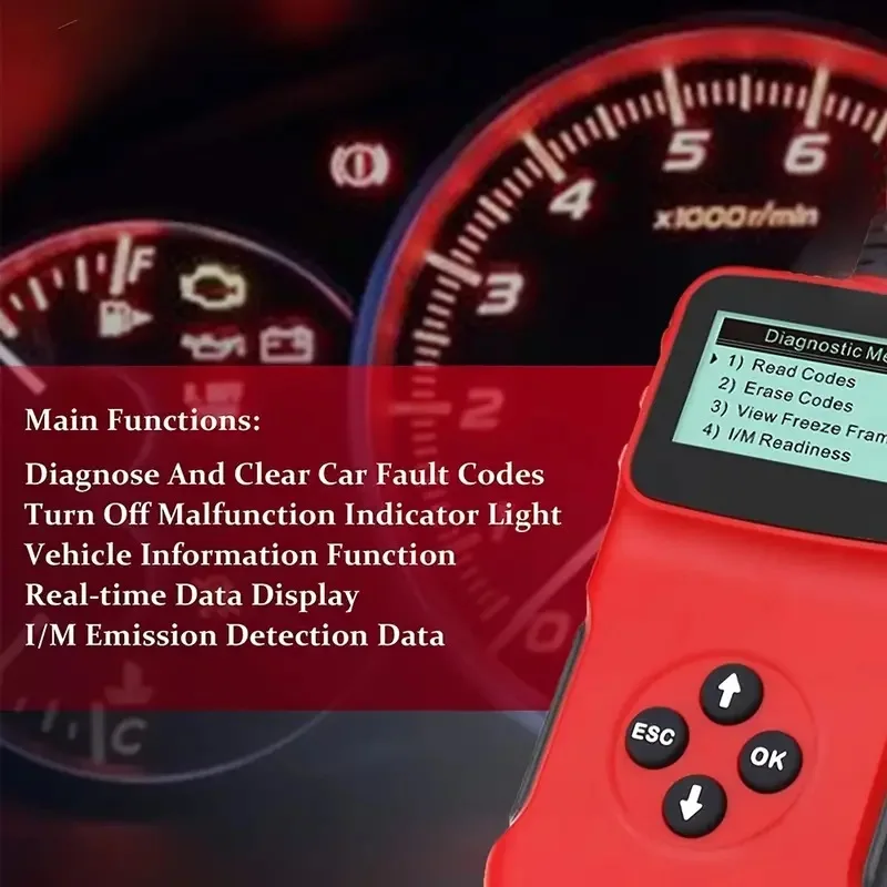 New OBD2 Scanner V309 Engine Diagnostic Troubleshooter ELM327 Car Code Reading Card Auto Scan Diagnostic Tool