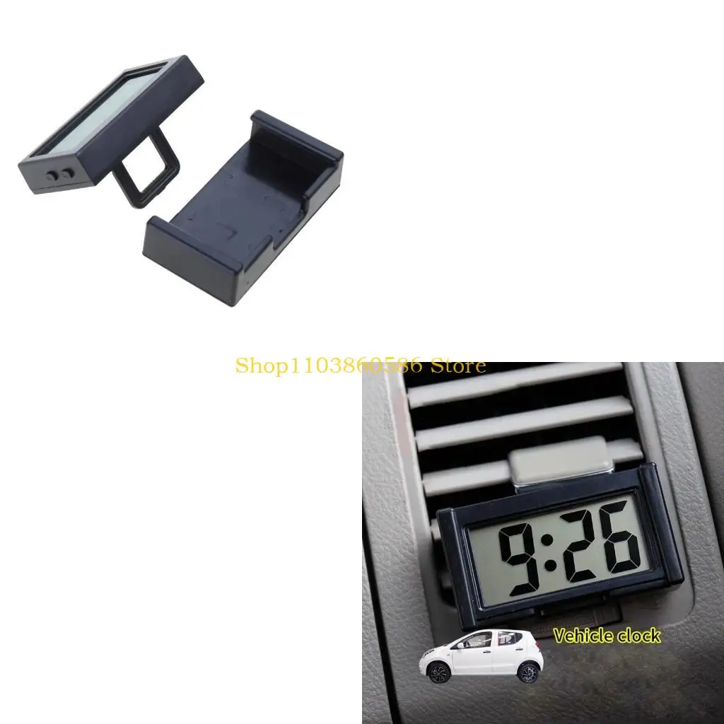 242A Clear Digtal Display Clock for Car Truck Self-Adhesive Mini Clock Car Decoration Home for Time Display Clock