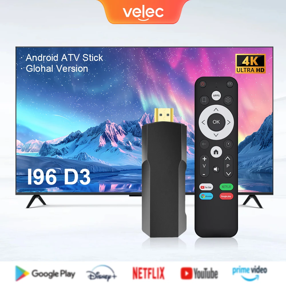 Smart TV Stick Android 10 Allwinner H313 Set Top Box 1080P Support 4K Mini TV Box for Google YouTube NETFLIX Network I96 D3