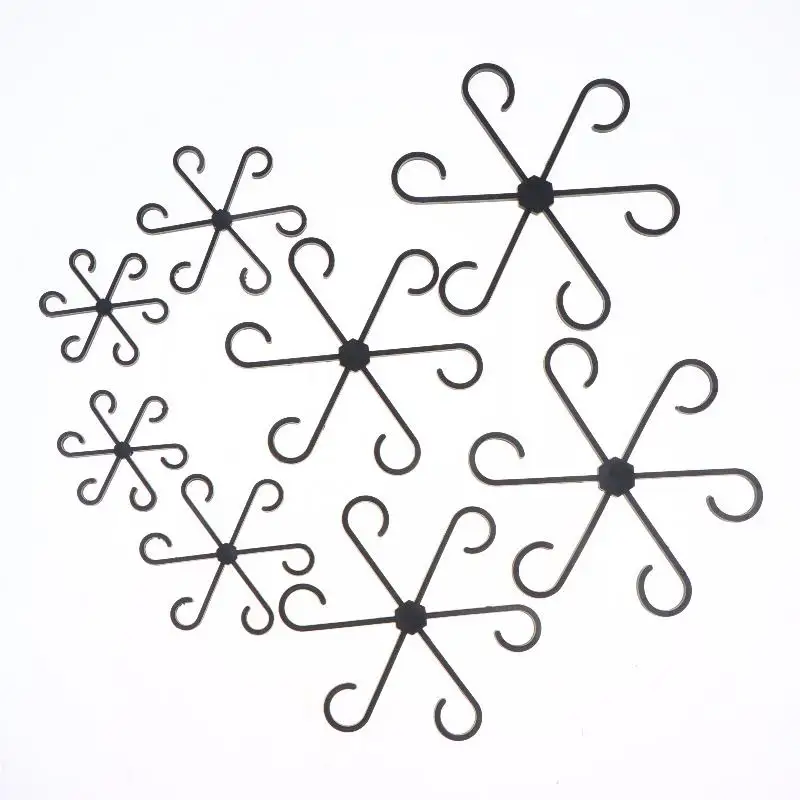 8-Pack Plant Support Stakes - Adjustable Anti-Toppling Flower Stand For Hydroponic/Garden Plants, Green Foldable Fixator