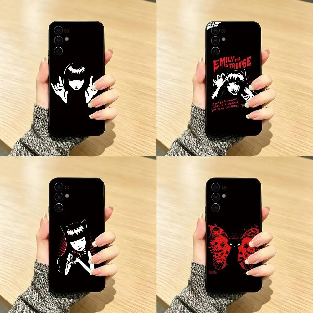 Comics Emily The Strange Phone Case Black Silicone Soft For Samsung S25,S24,S21,S22,S23,S30,Ultra,S20,Plus,Fe,Lite