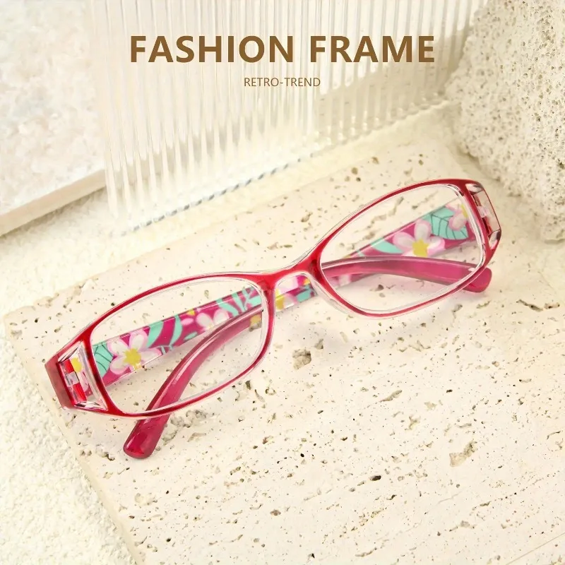 3 أزواج من نظارات القراءة الزهرية المجوفة للنساء #4