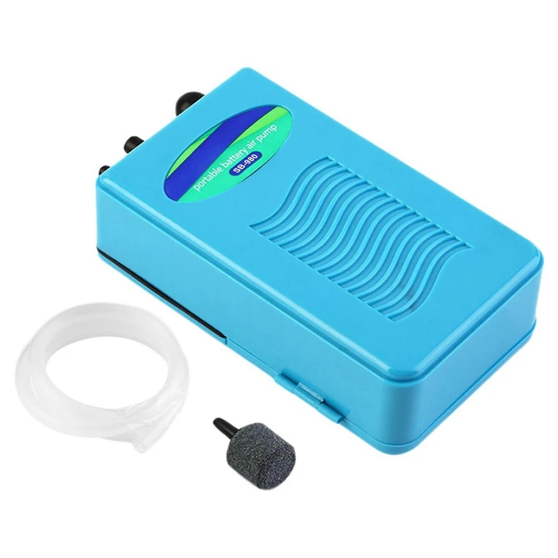 Portable Waterproof Aquarium Fish Tank Air Pump Oxygen Pump With Soft Tube Airstone Aquatic Pet