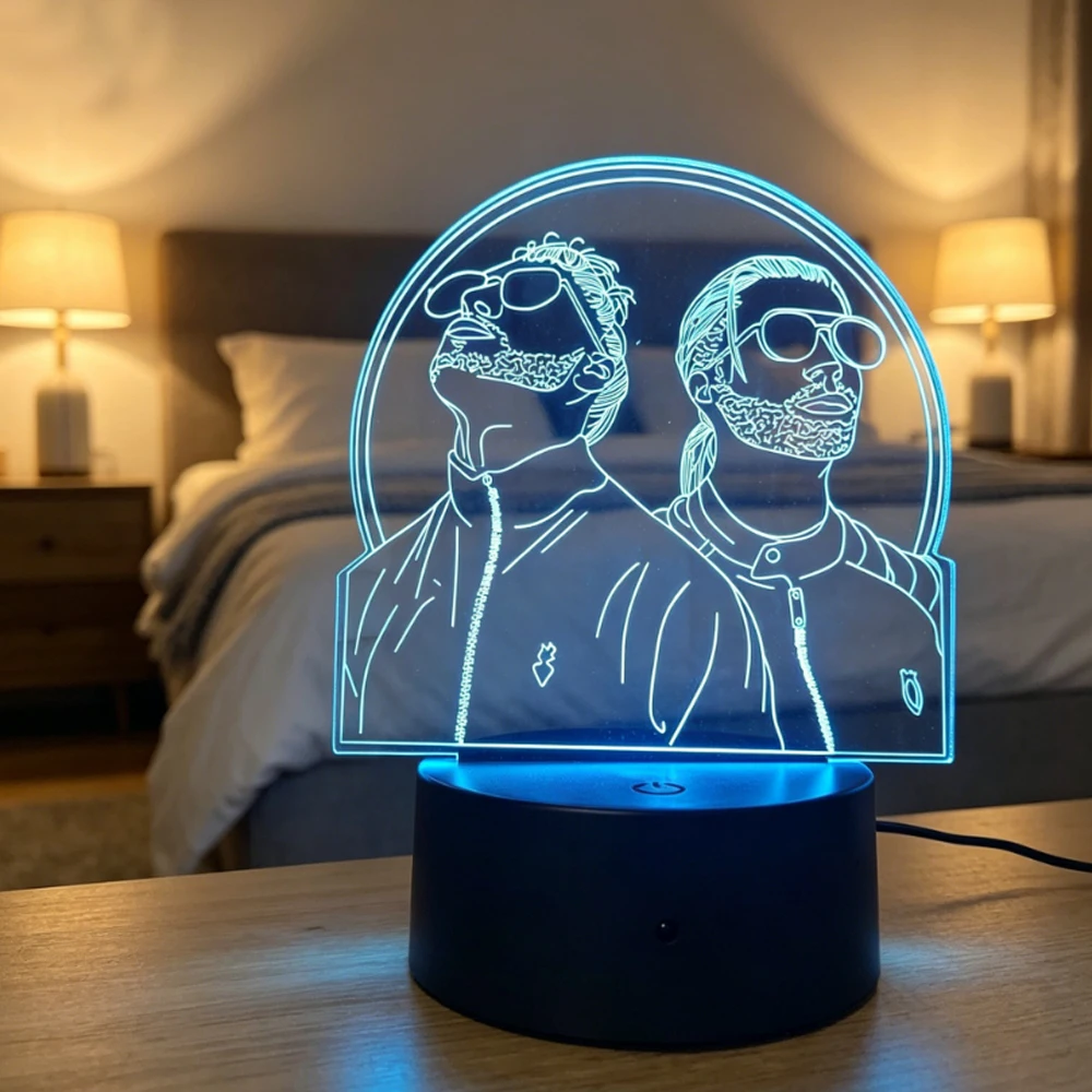 듀오 포트레이트 3D 환상 램프 LED RGB 야간 조 - Decor Lighting Fans 리뷰 및 가격
