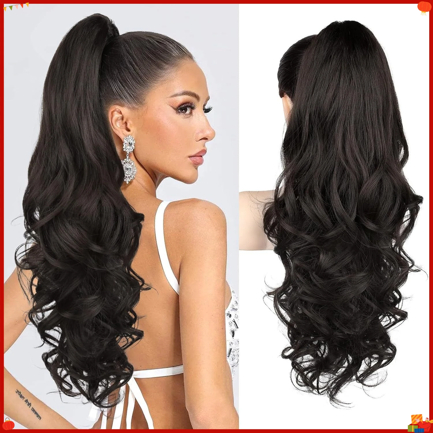 synthetic-ponytail-wig-for-women-clip-in-voluminous-wavy-long-hairpiece-multi-color-natural-look-anime-cosplay-party-styling